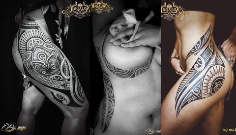 Women tattoed by Tagaloa Tattoo