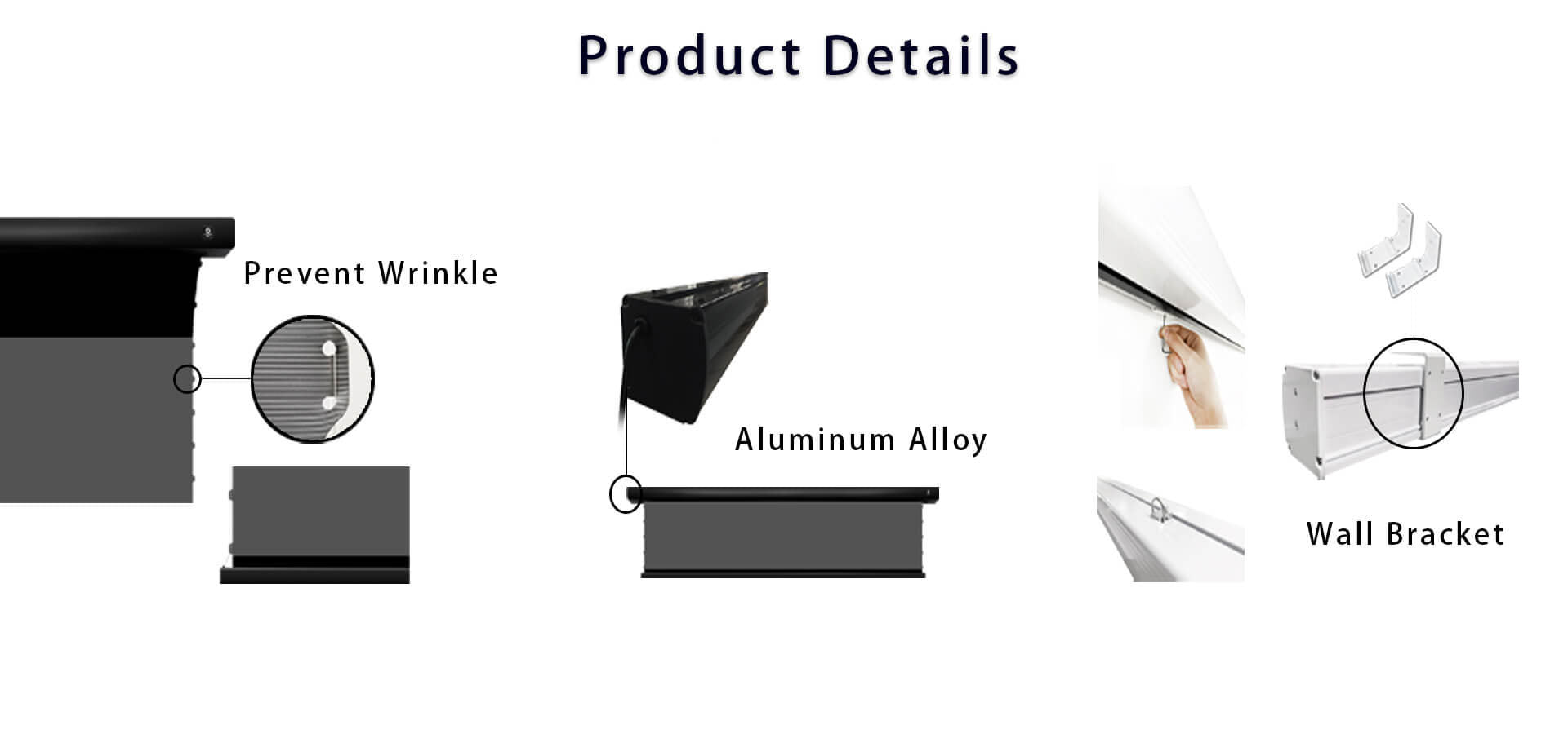 XiJing U2TP Slimline Tension Screen With Ultra Short Throw Ambient Light Rejecting.For UST ALR Laser Projector Ceiling Mount Suspended.Sound Perforated Acoustic Transparent