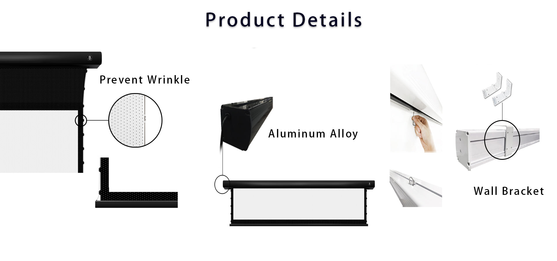 XIJING W2P Slimline Drop Down Tension Screen