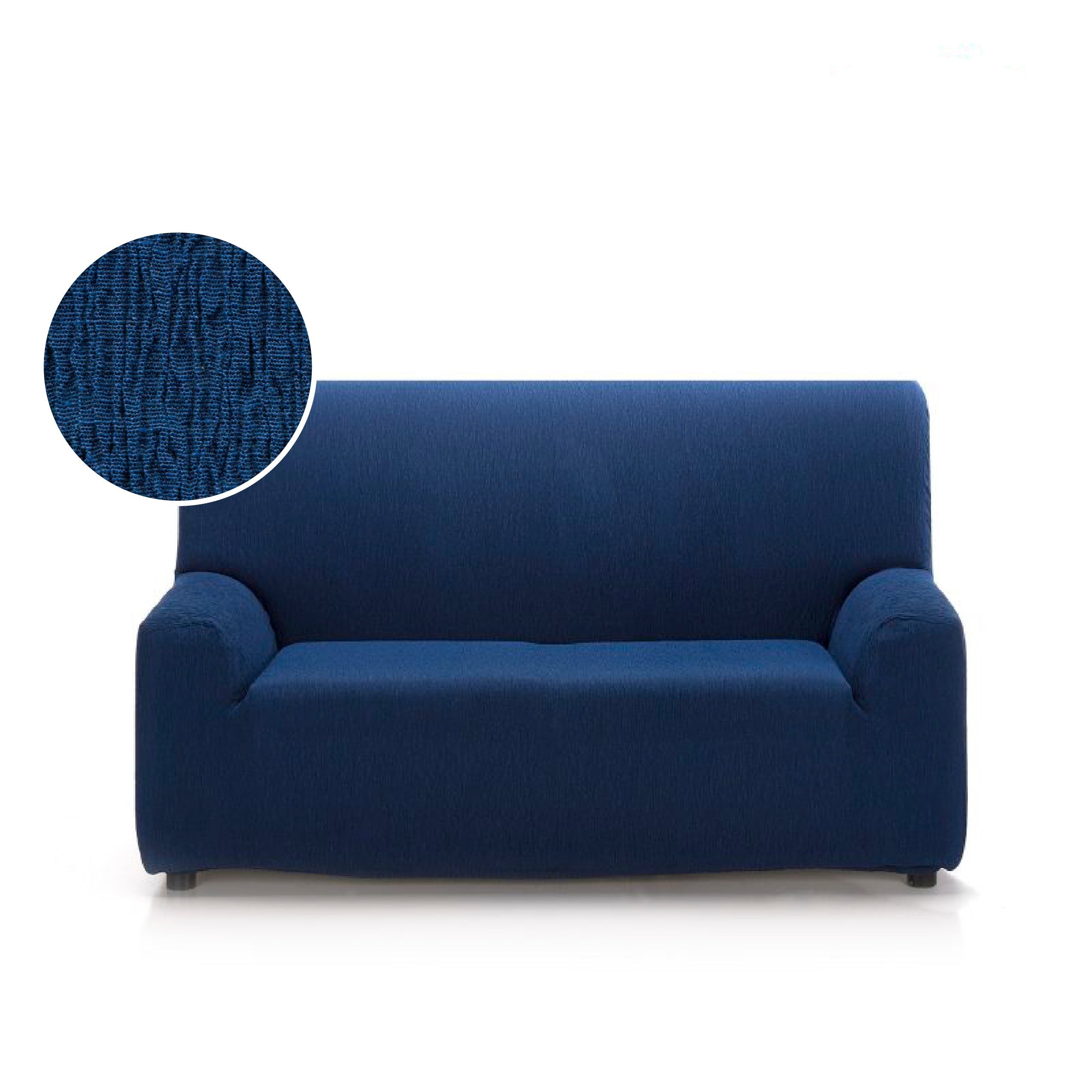 Funda Para Sofa Universal Elastica Con Sujeccion Ajustable 3 Plazas Azul  con Ofertas en Carrefour