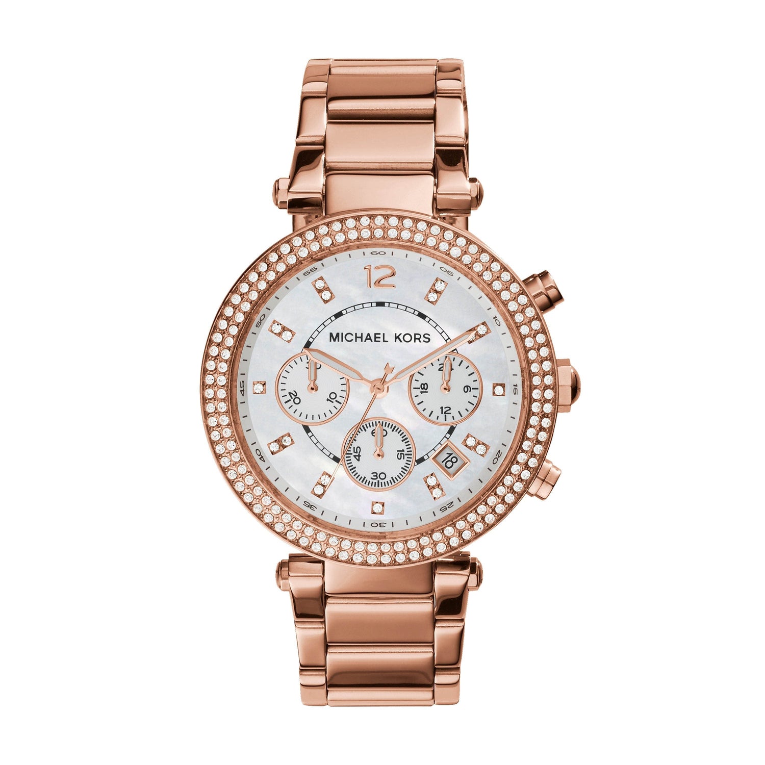 Michael Kors Parker Rose Stone Set Watch MK5491 – Watches Galore