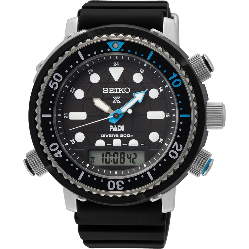 Seiko Prospex Hybrid Diver Black and Silver Men's Watch SNJ035P – Watches  Galore