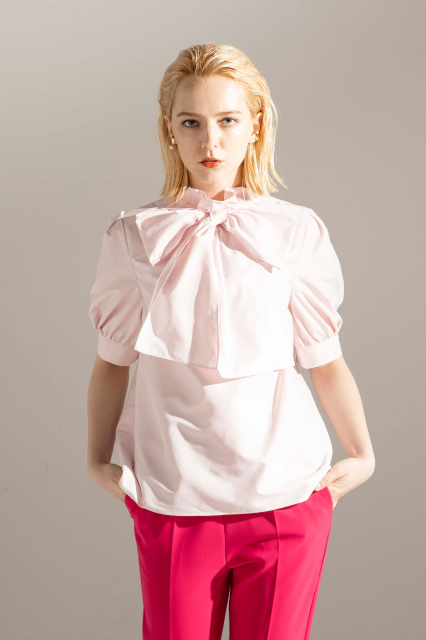 em.エムドット Front Ribbon Blouse フロントリボンブラウス - シャツ