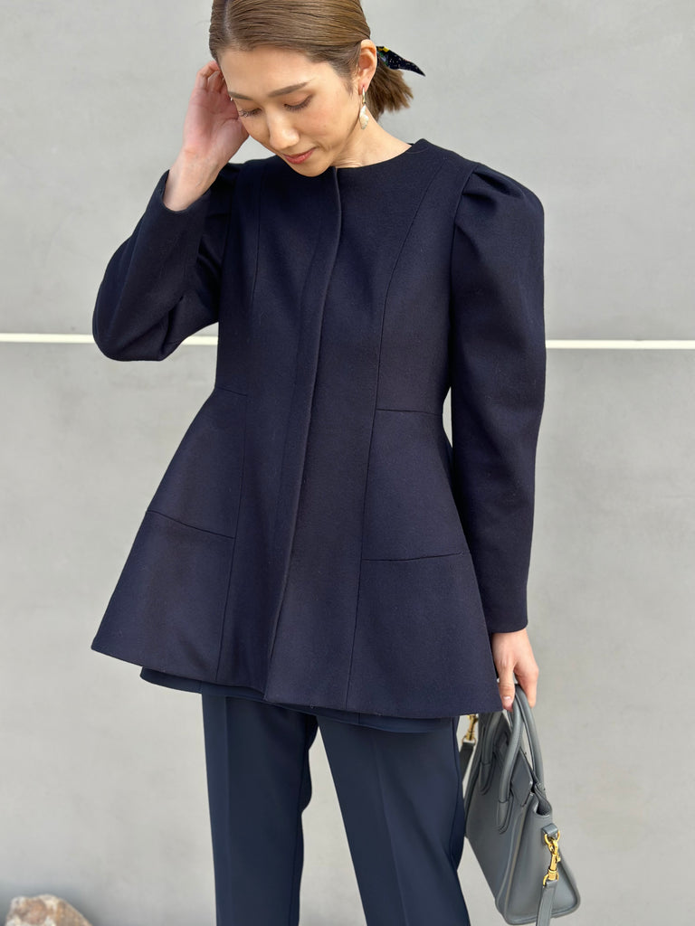 在庫処分・数量限定 em. エムドット Peplum Jacket ペプラムジャケット