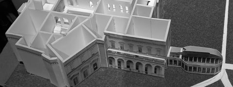 St Anne's Park mansion model - side view