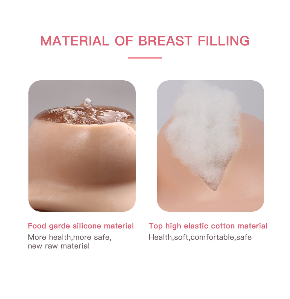 Minaky Realistic Skin Tone Breast Forms 1G for Crossdresser