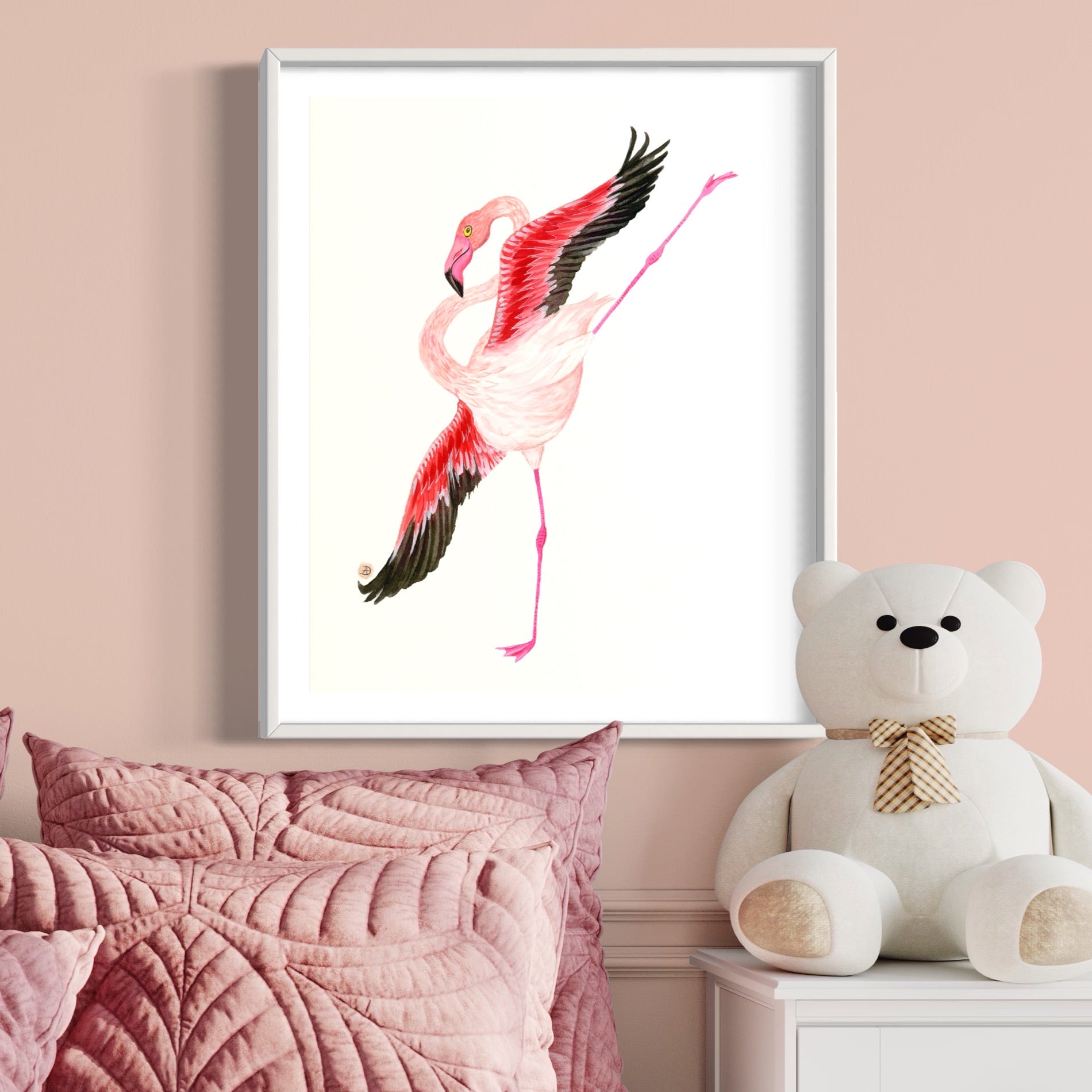 Flamingo Art Prints to Match Any Home's Decor