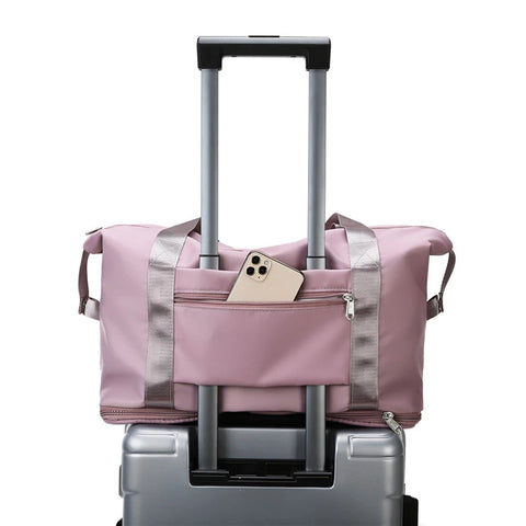 Nueva bolsa de viaje plegable para separación seca/húmeda, bolsa de viaje  de viaje, bolsa de gimnasio deportiva para mujer, bolsa de viaje expandible