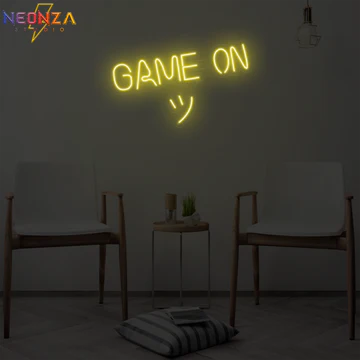 game on neon sign for gaming room