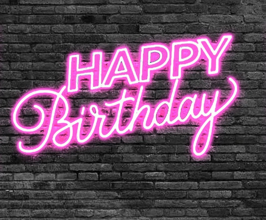 Buy Happy Birthday Neon Sign Pink Online India – Neonzastudio