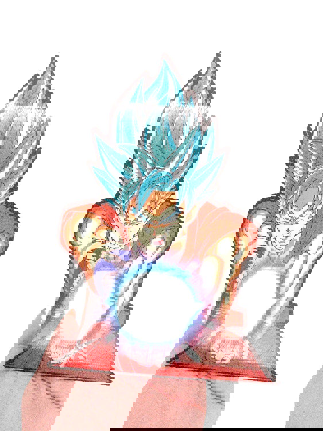 Saiyan SS Blue DBZ 3D Motion Peeker Sticker
