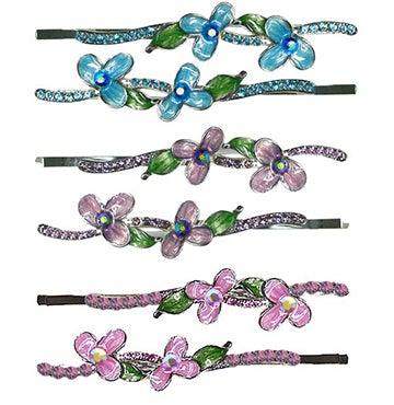 removeBella Set of 6 Pairs Hairpins in Floral Design #5A86650-15-6pairs