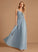 A-Line V-neck Neckline Ruffle Fabric Floor-Length Length Silhouette Embellishment Heaven Natural Waist A-Line/Princess Bridesmaid Dresses