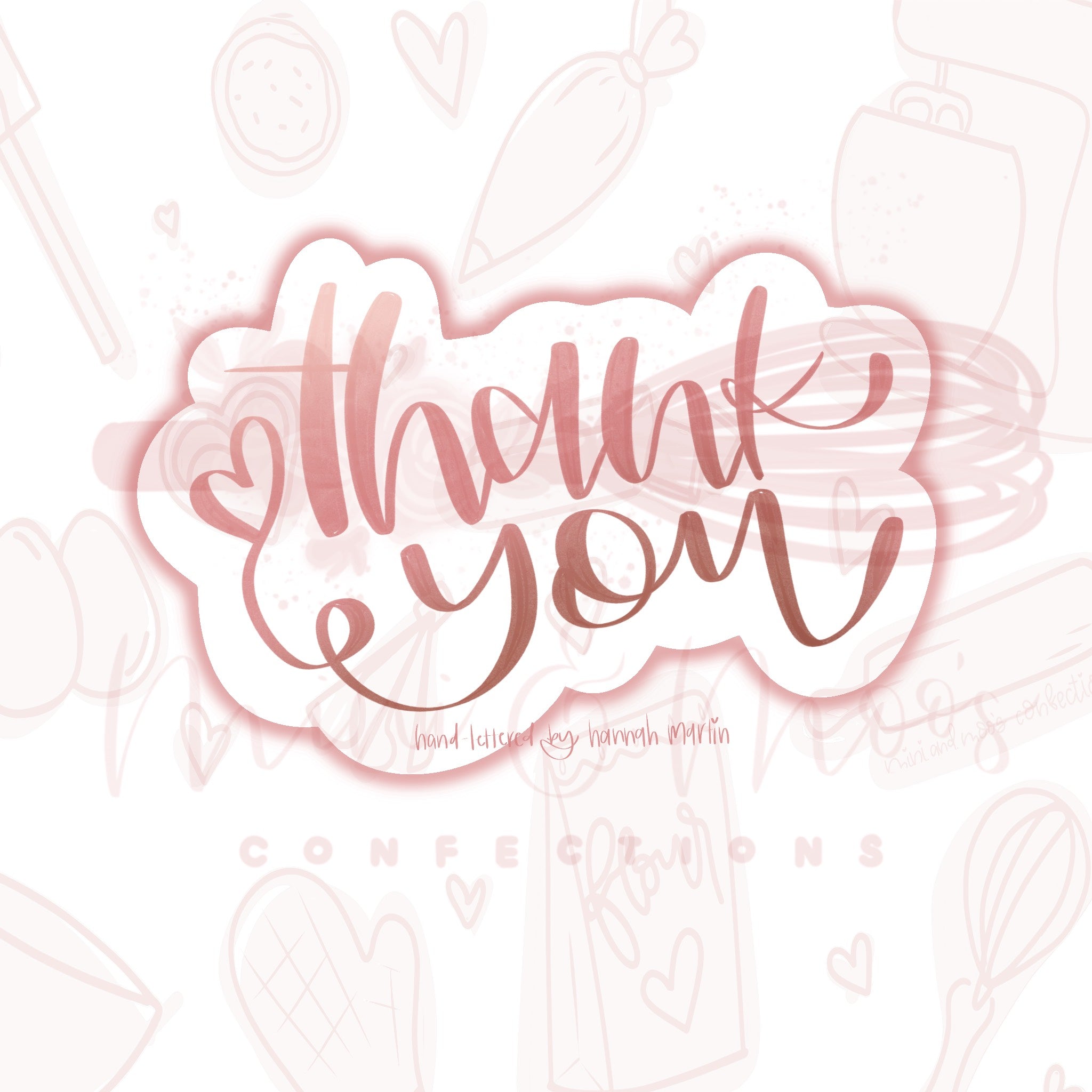 STL File-Thank You Plaque Cookie Cutter