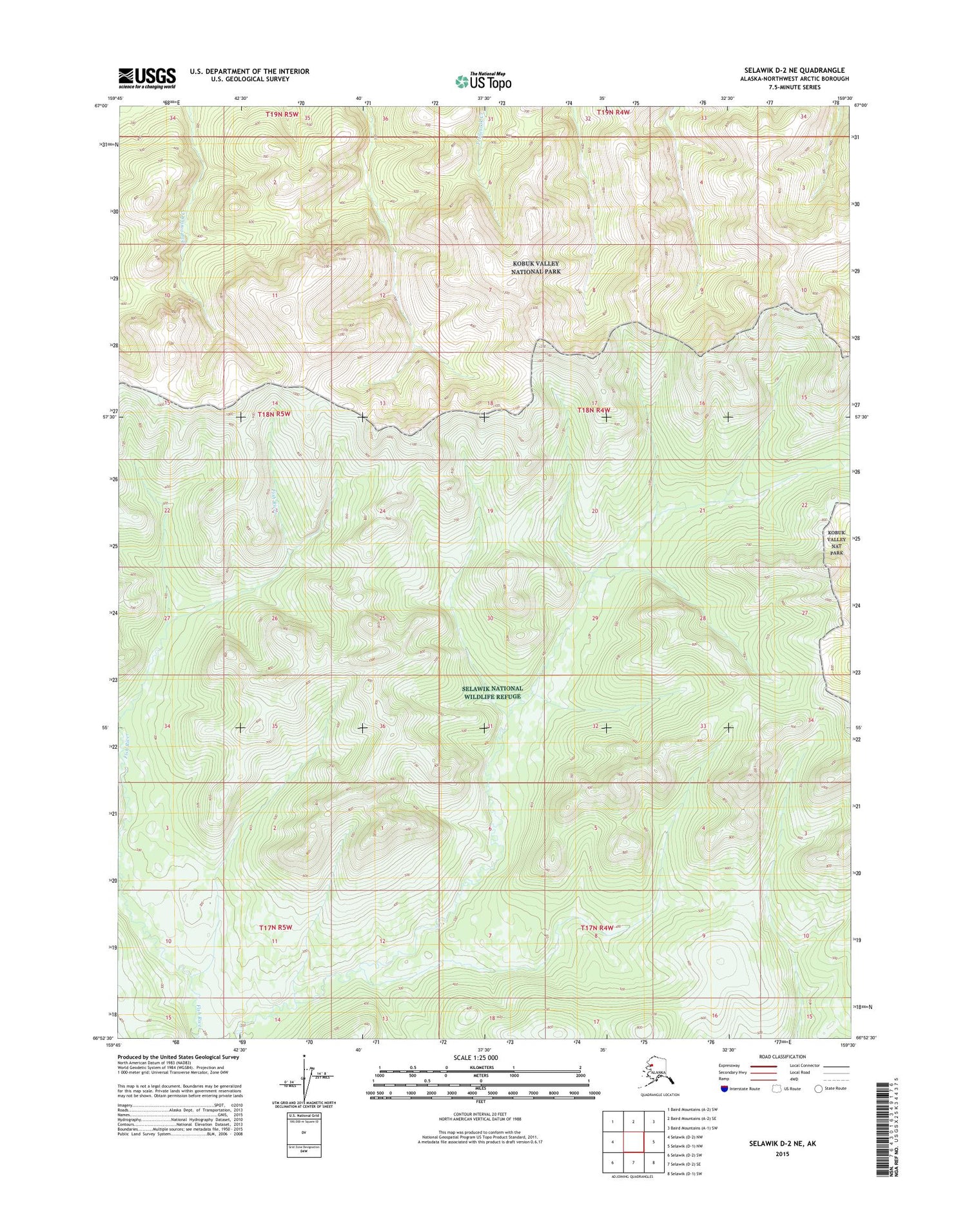 Selawik D 2 Ne Alaska Us Topo Map Mytopo Map Store 1513