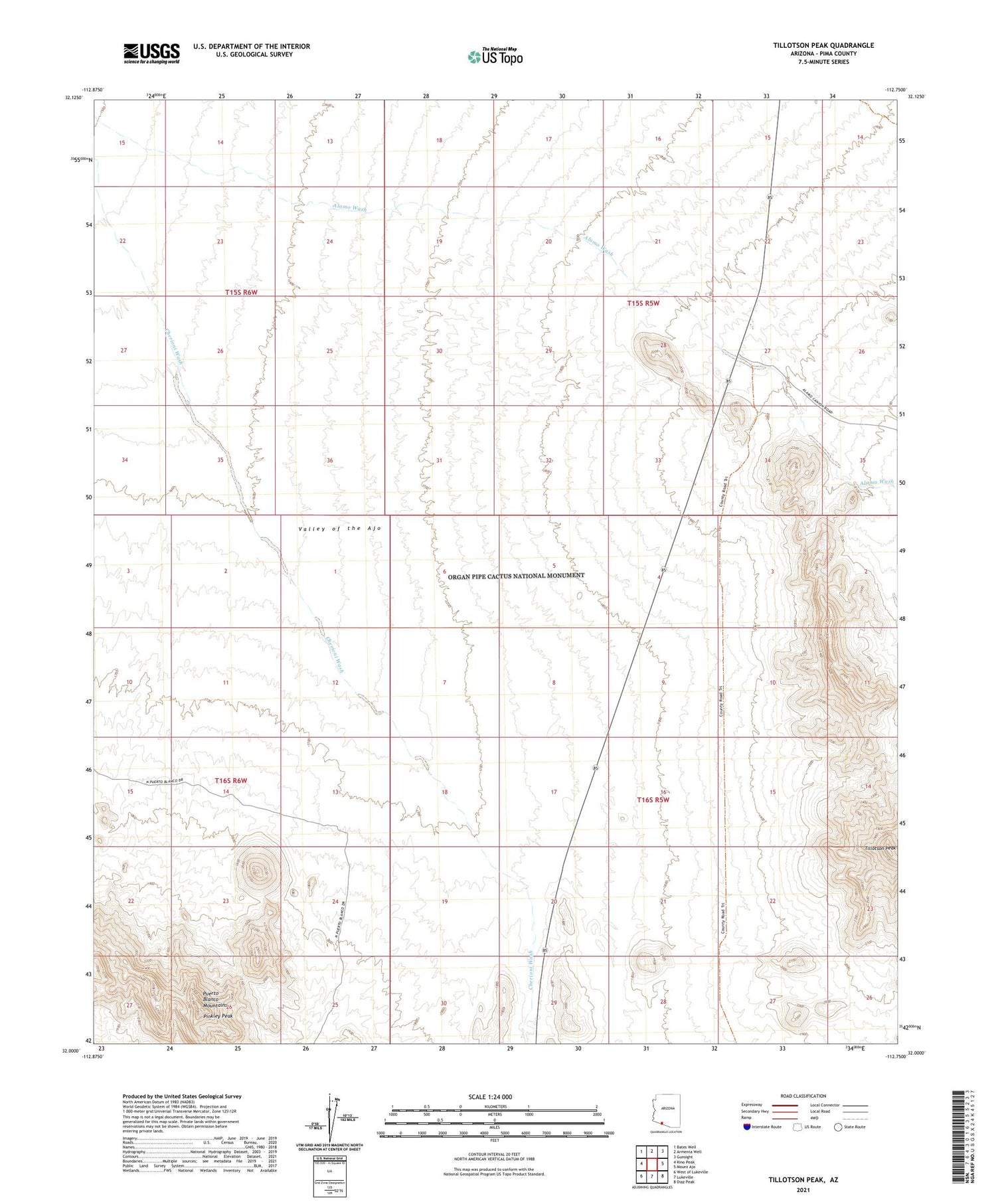 Tillotson Peak Arizona US Topo Map – MyTopo Map Store