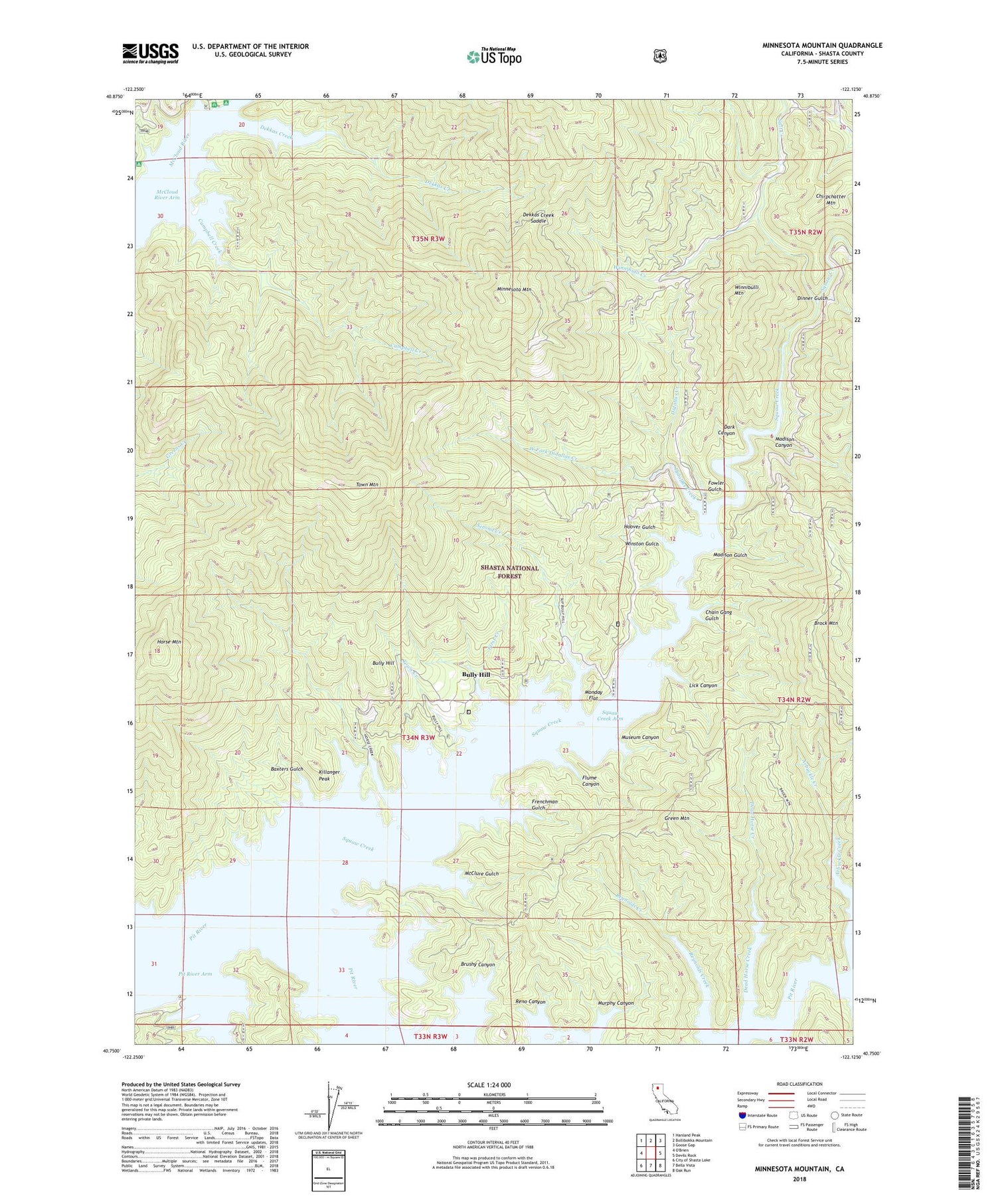 Minnesota Mountain California US Topo Map Image