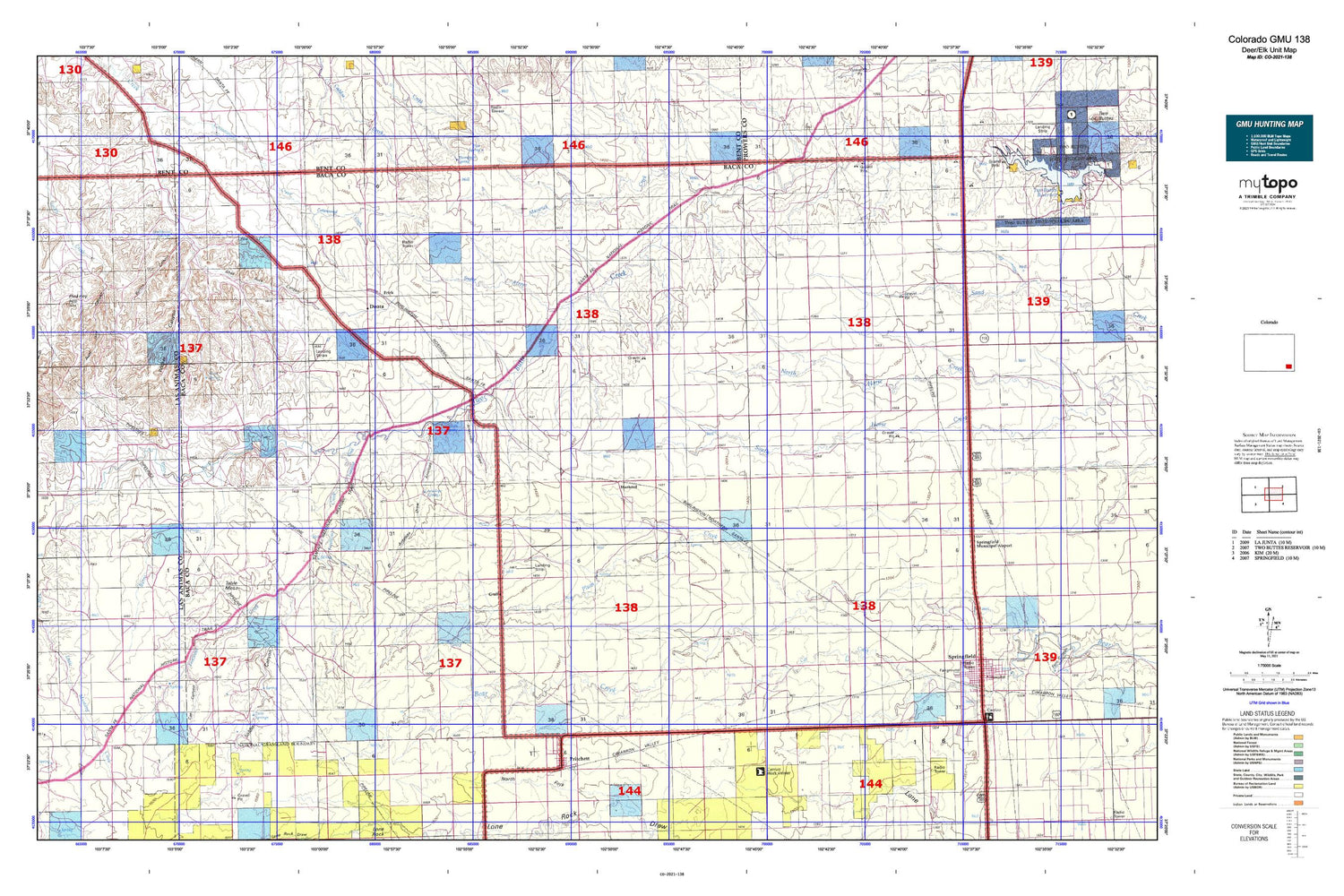 Colorado GMU 138 Map Image