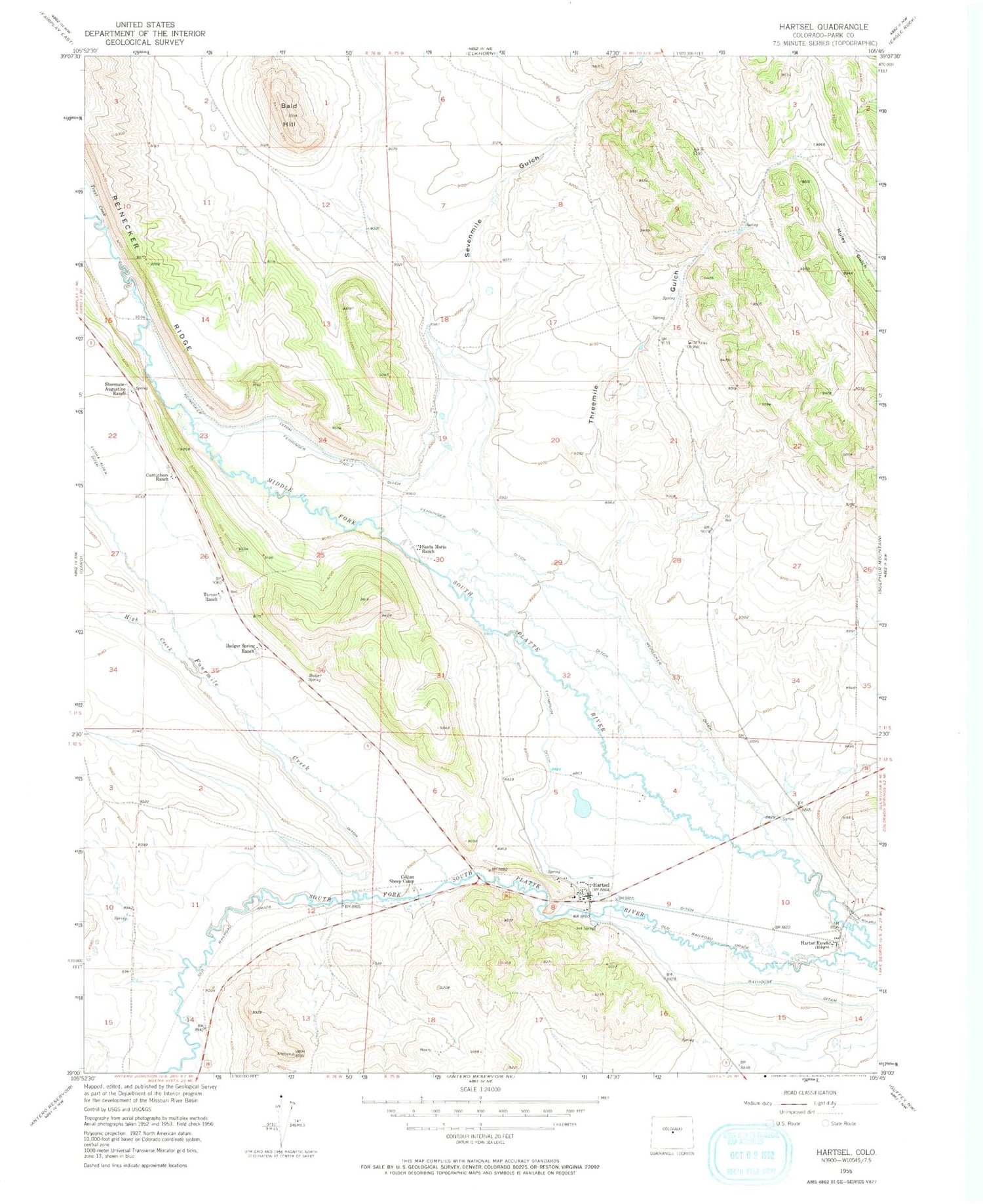 Hartsel Colorado Map 