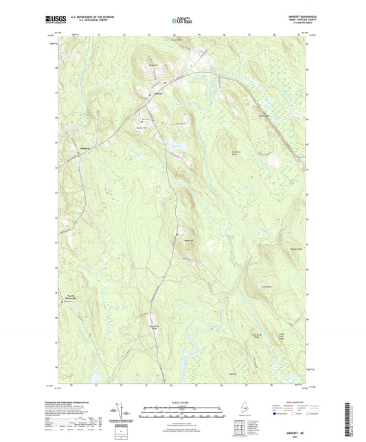 Amherst Maine US Topo Map Image