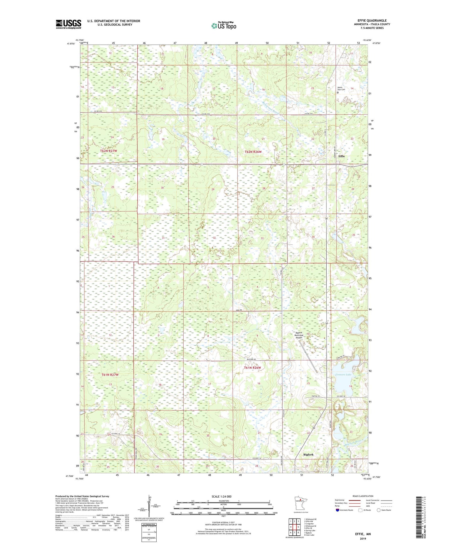 Effie Minnesota Us Topo Map Mytopo Map Store 3647
