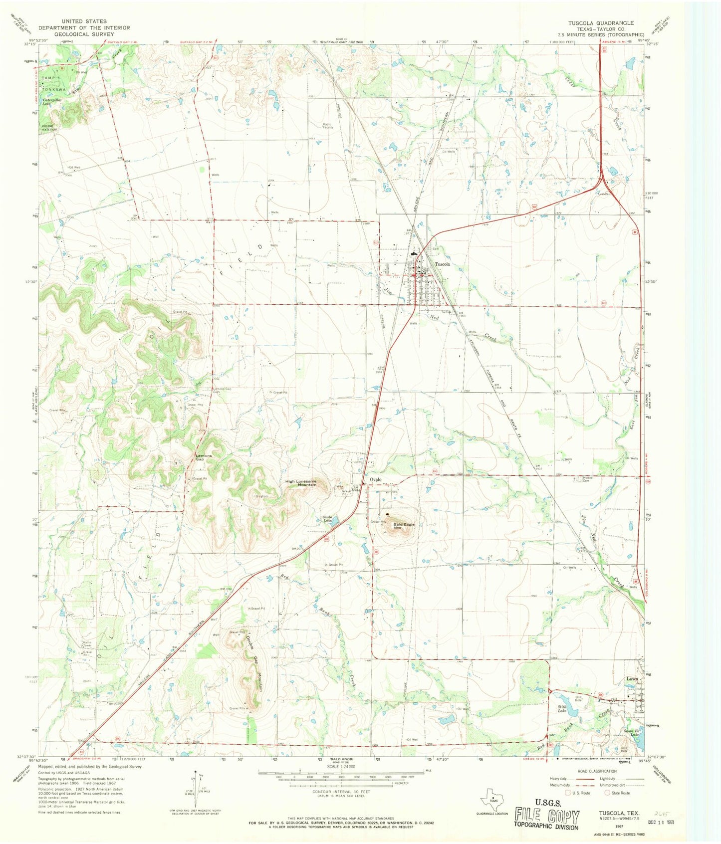 Classic Usgs Tuscola Texas 75x75 Topo Map Mytopo Map Store 0657