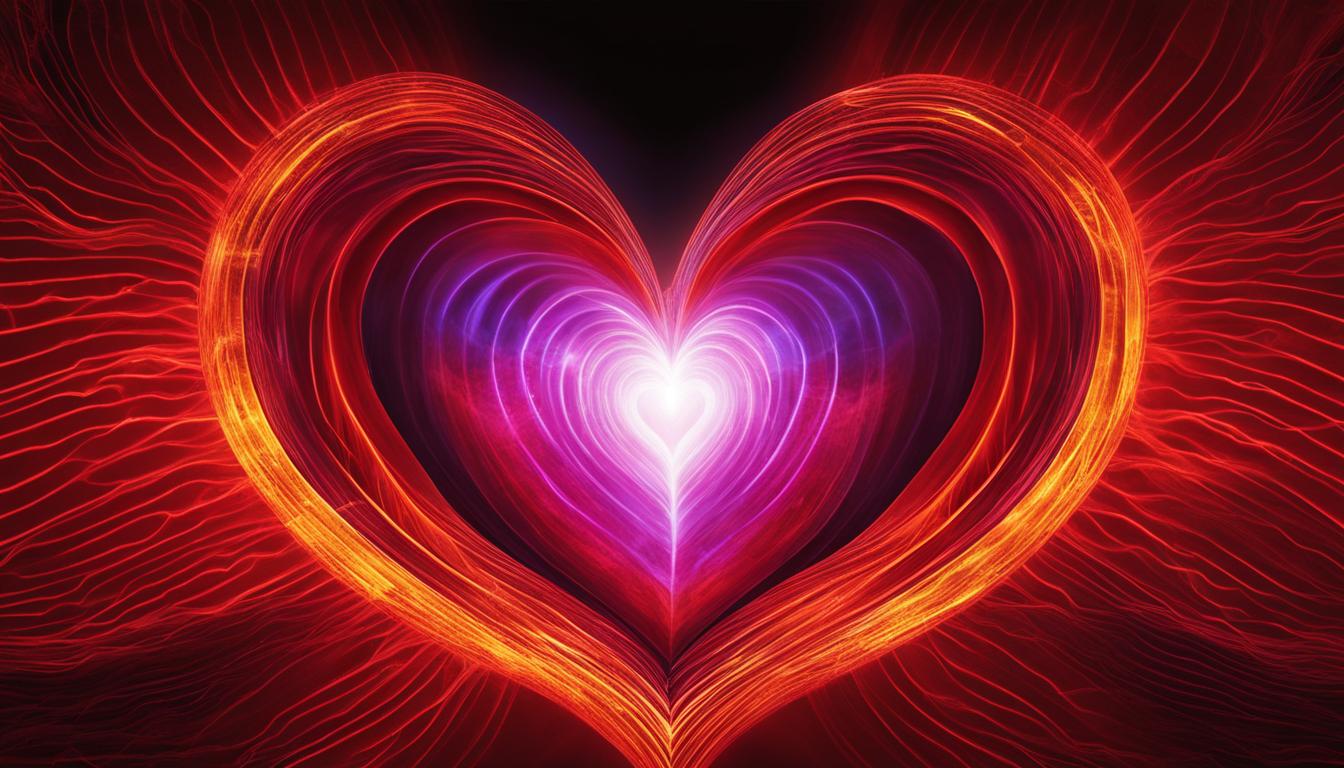 infrared light heart shape