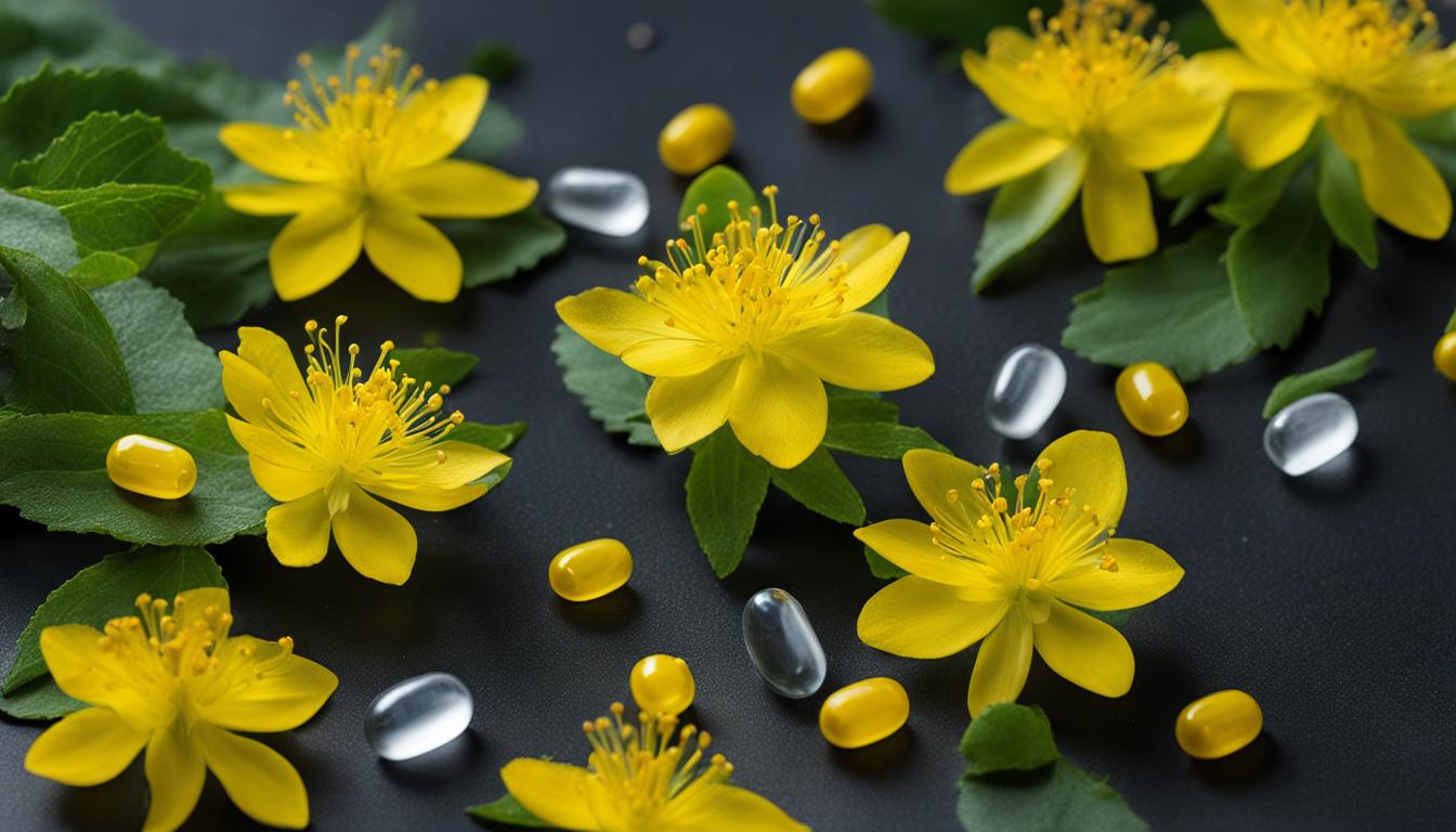 St John's Wort Flower and capsules