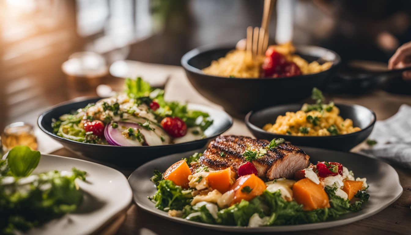 plates of healthy meals