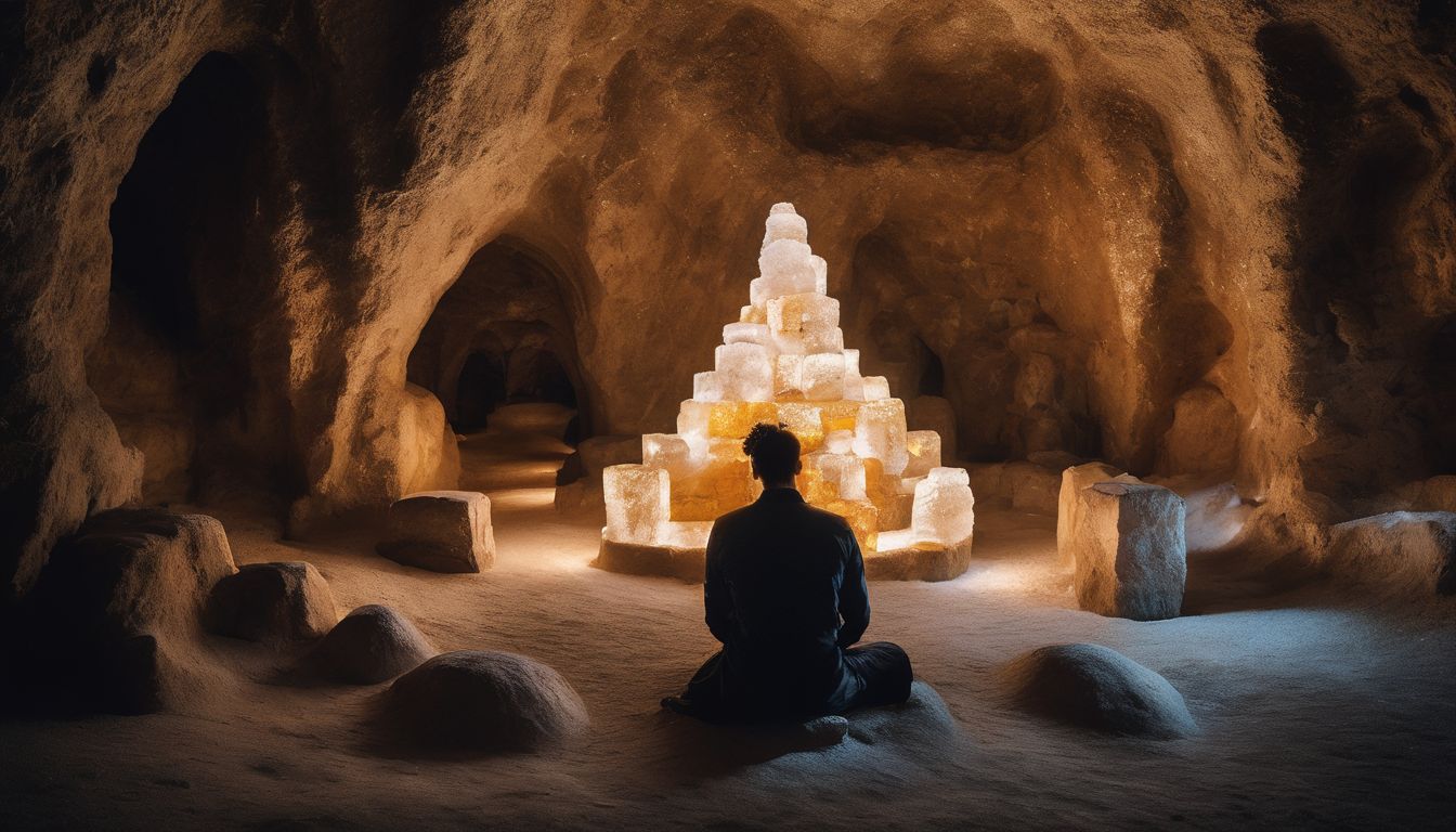 a cave-like halotherapy room