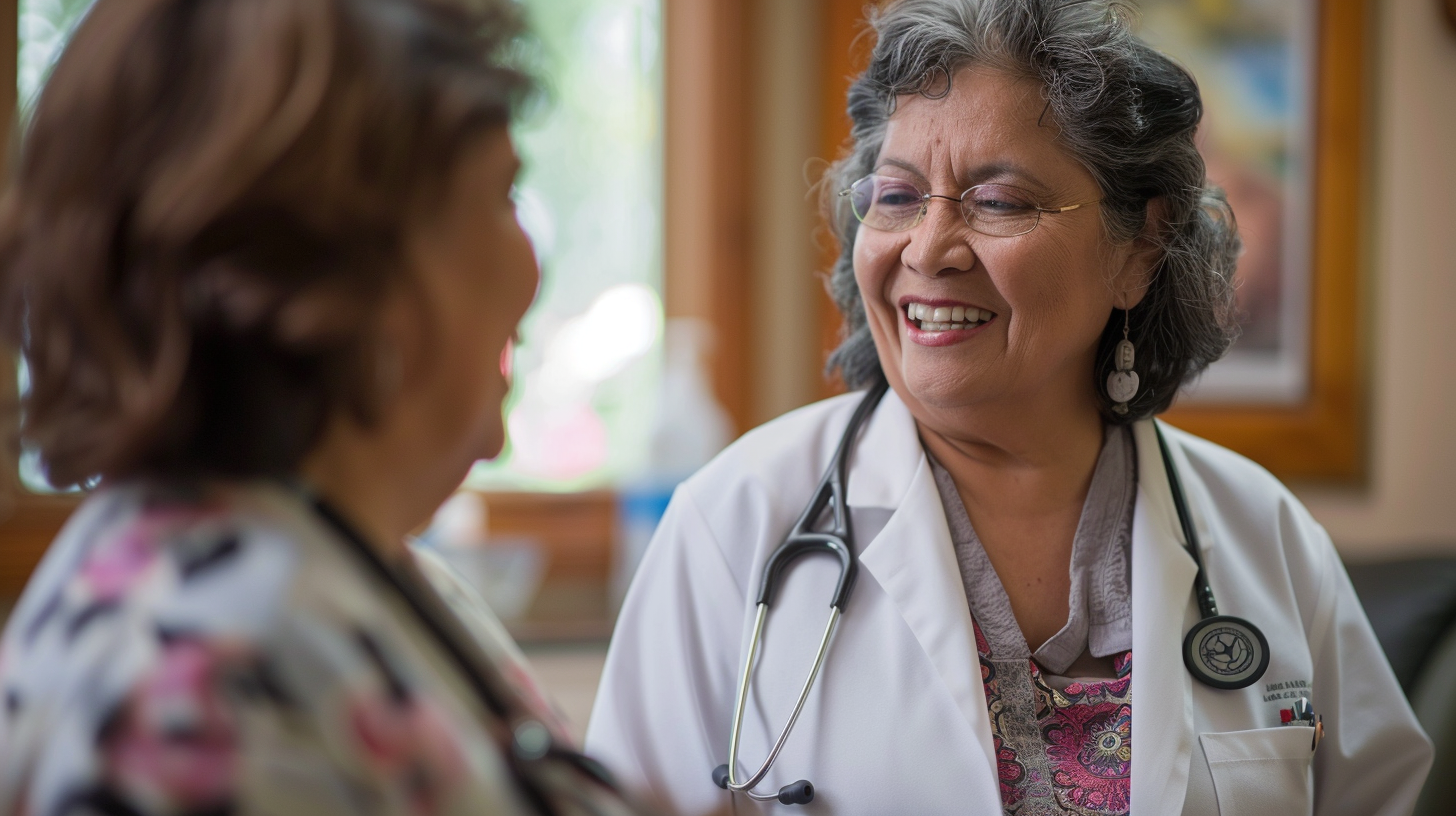 a healthcare provider consulting with a patient