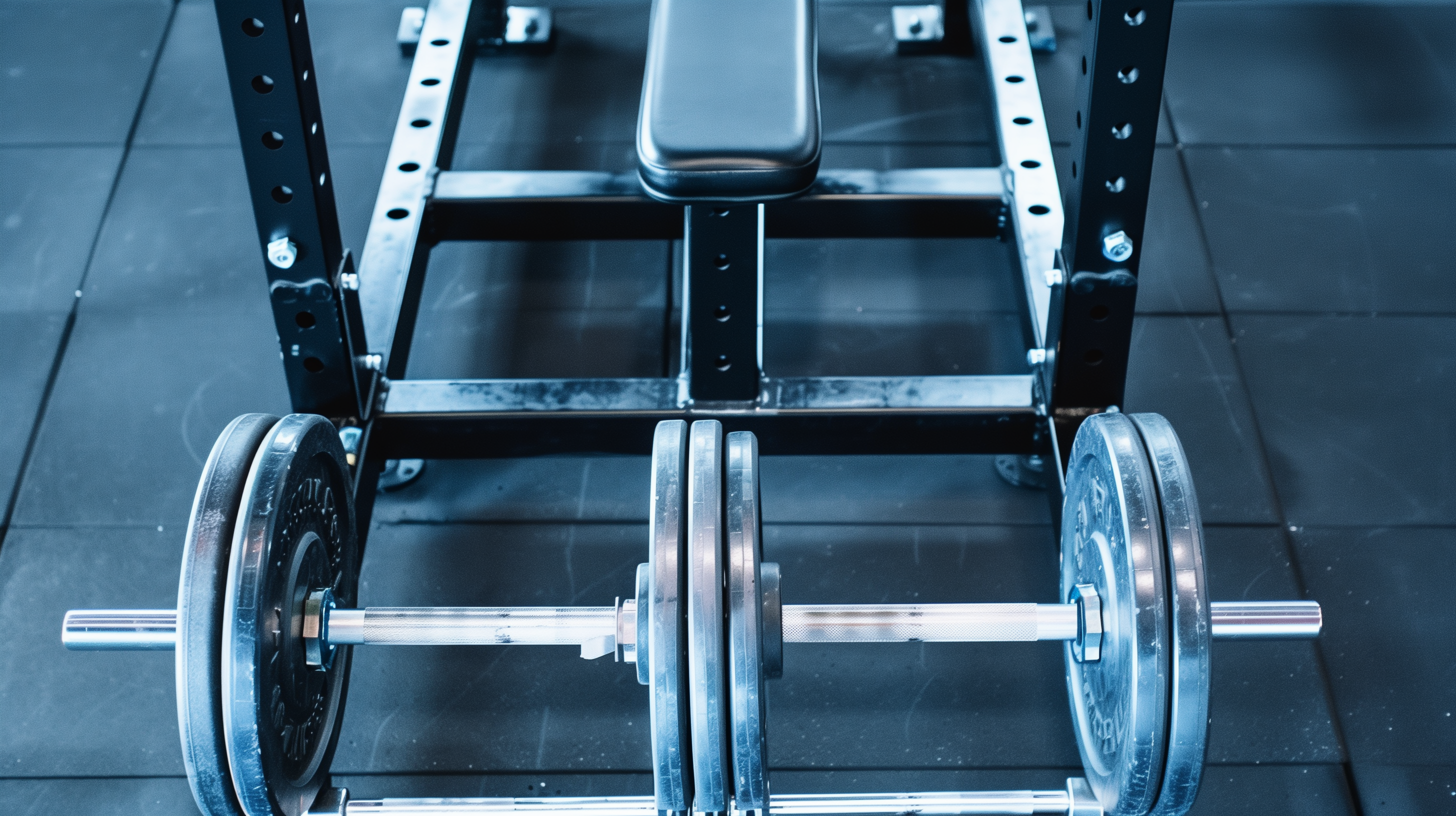 large silver dumbbells at the gym