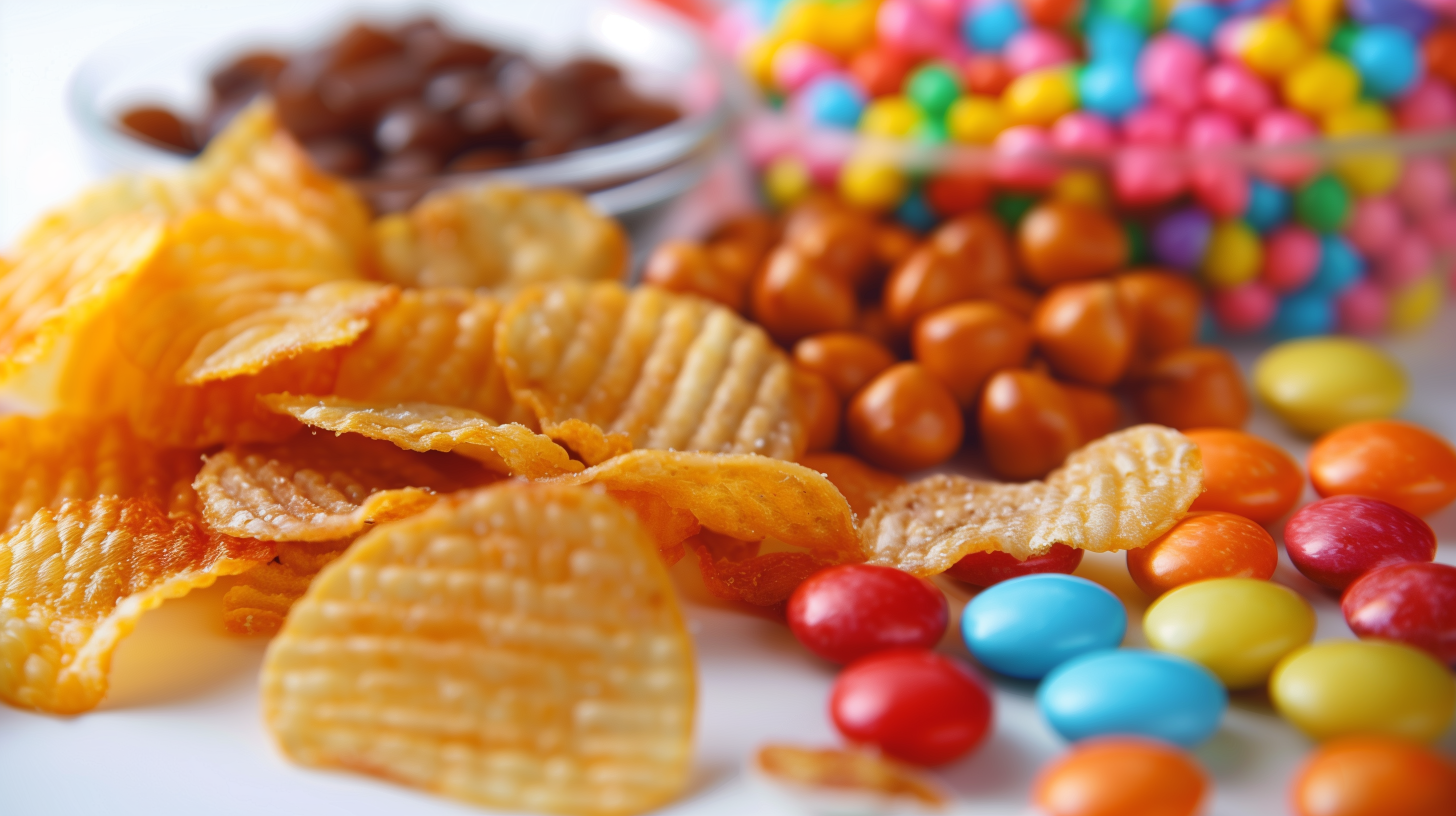 candy, chips, fatty foods