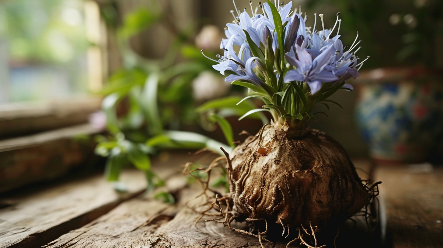 gentian plant and roots