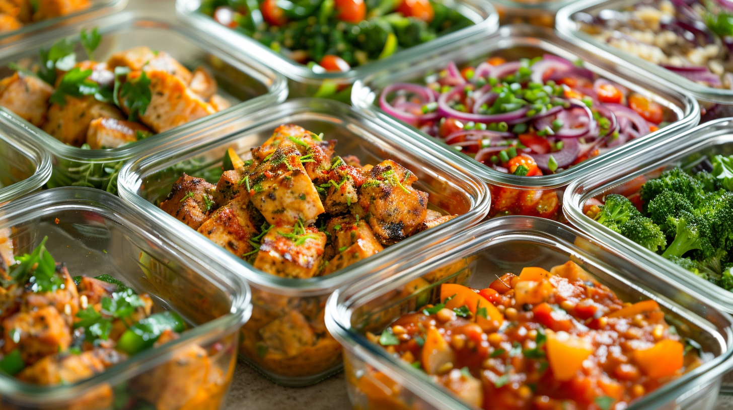 meal prepped gluten-free meals