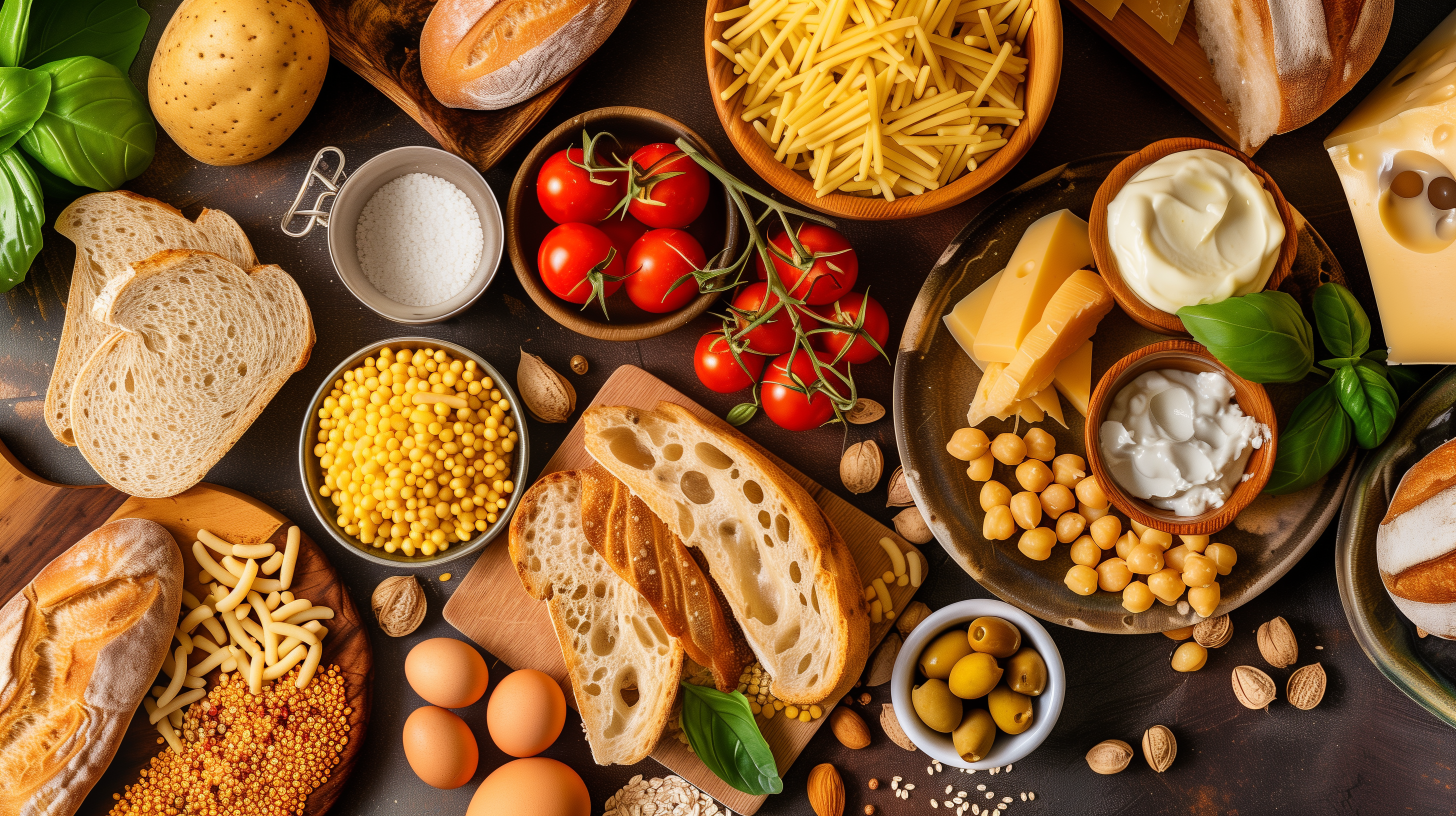 counter full of carbs