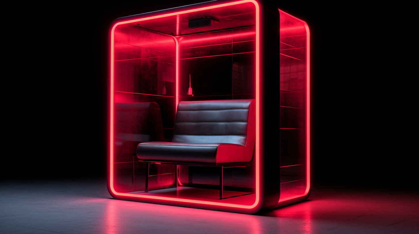 red light therapy booth