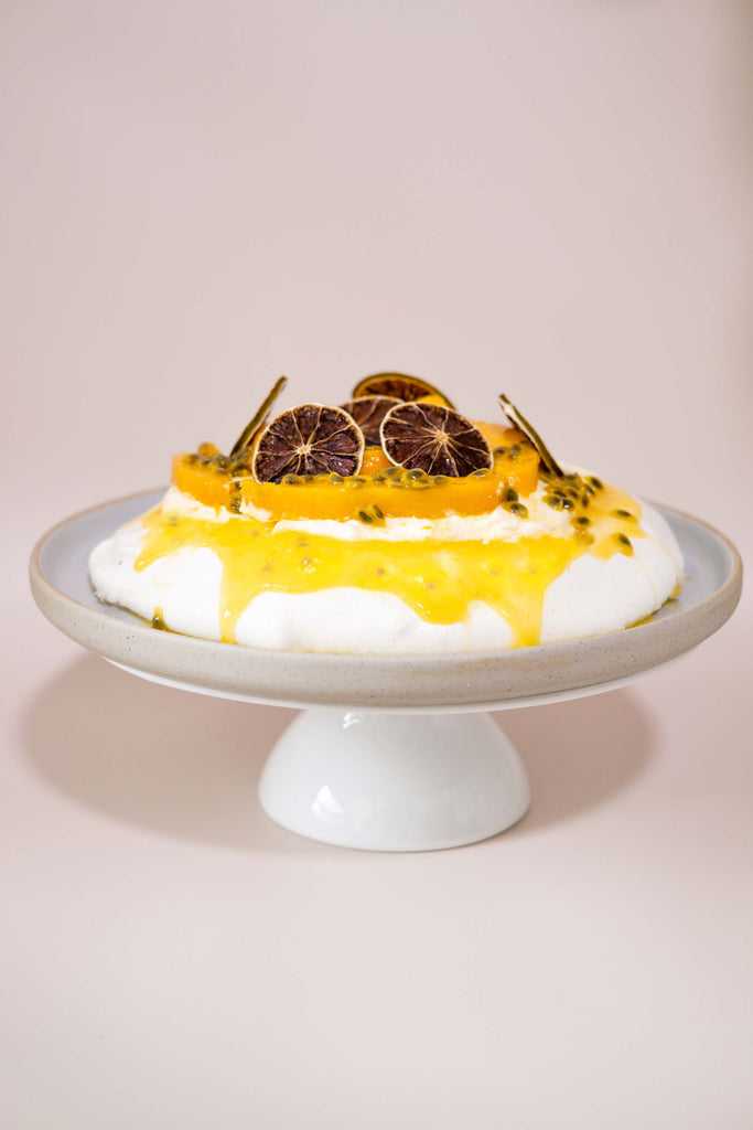 Seed + Stow Mango, Passionfruit + Lime Pavlova