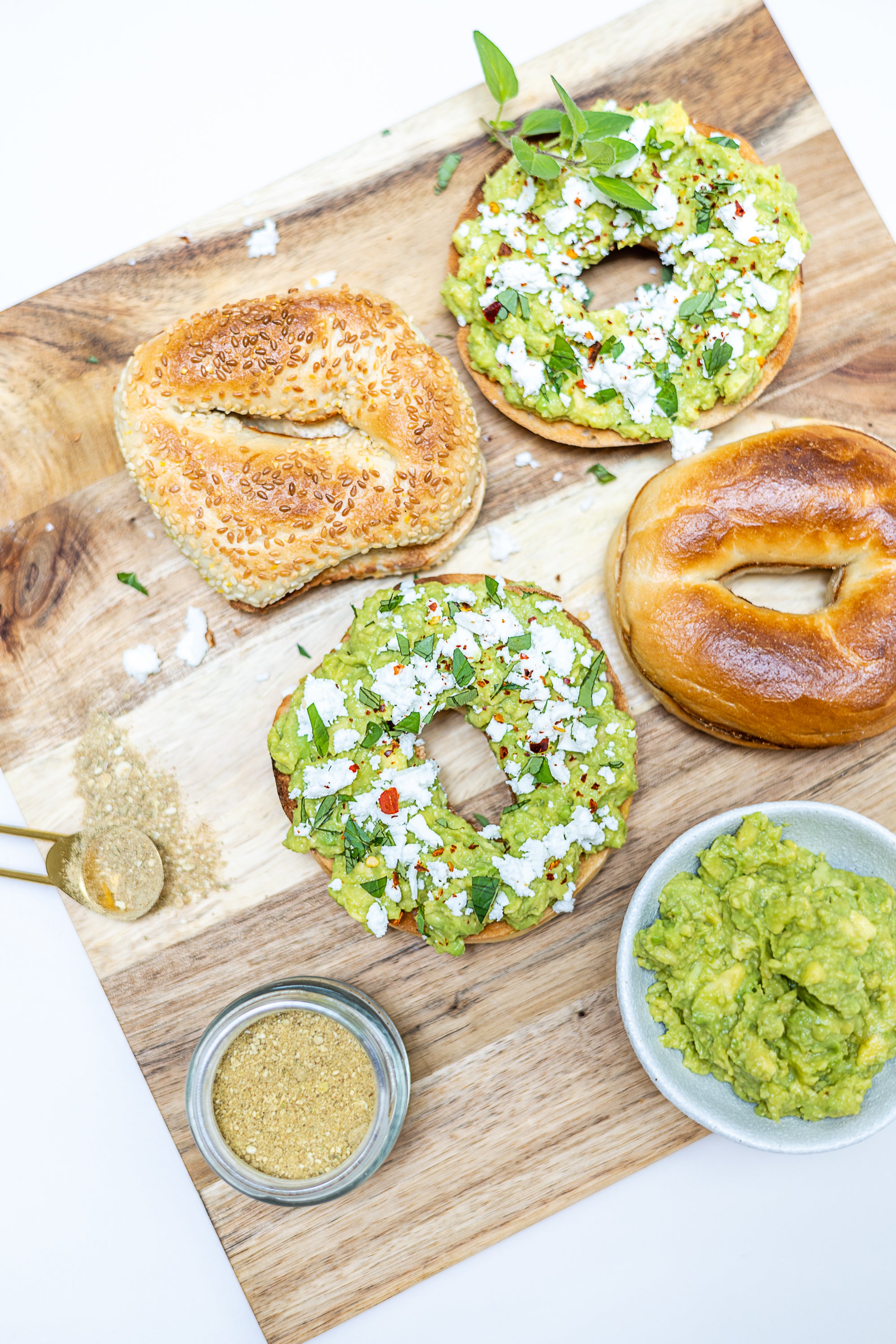 Avocado and Lime Bagels