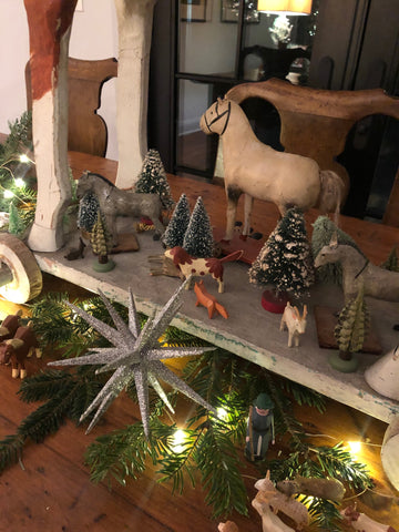 vintage christmas farm decorations