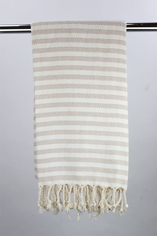 Billede af Hamam Single stripe Beige, lille eller stor - 100*180cm