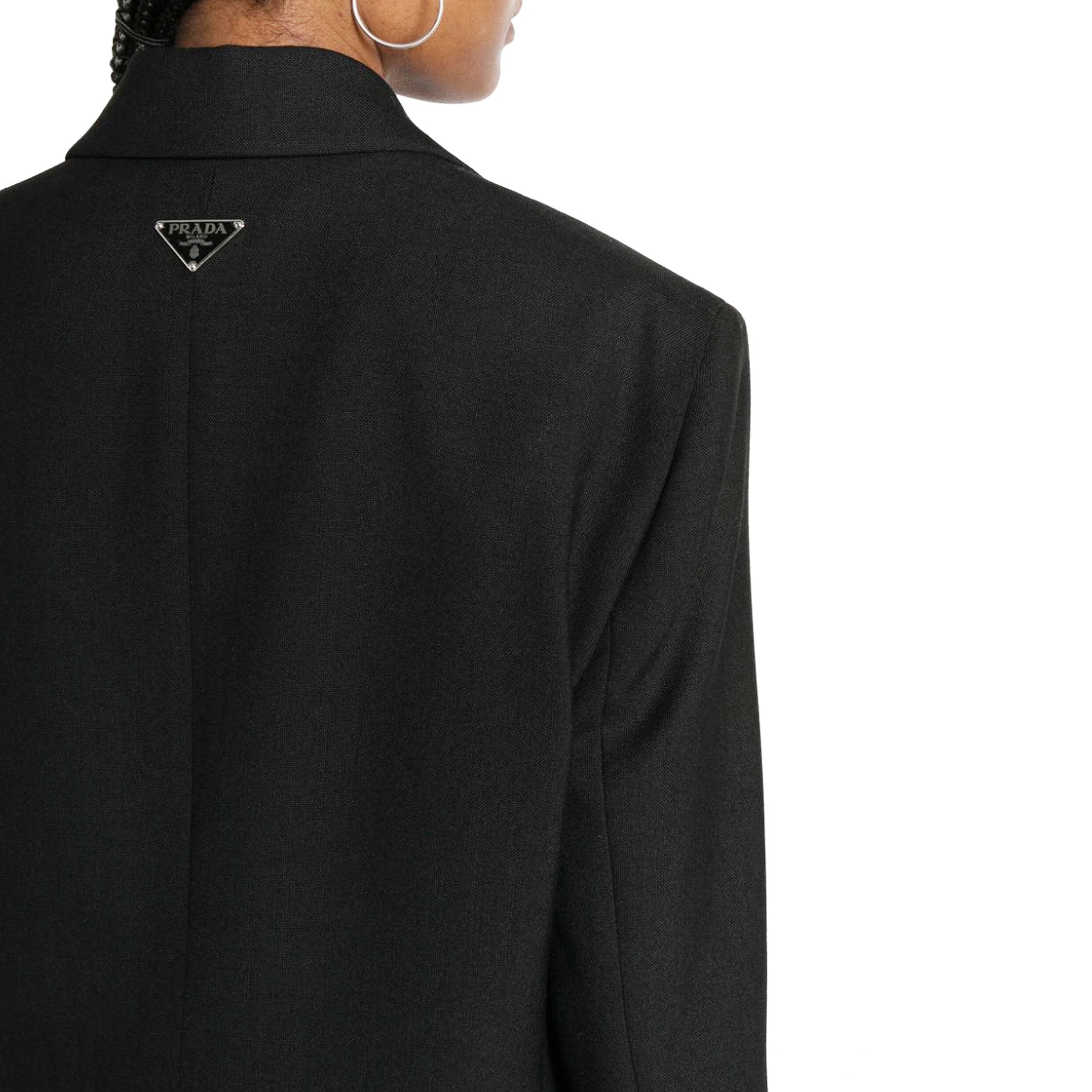 Prada Wool Blazer Women In Black