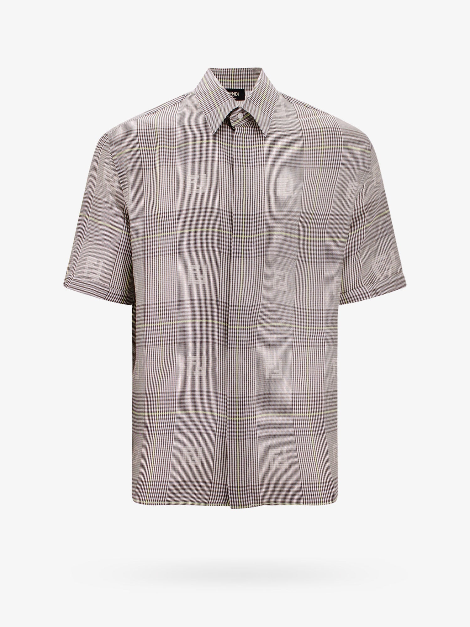 Shop Fendi Man Shirt Man Grey Shirts In Gray