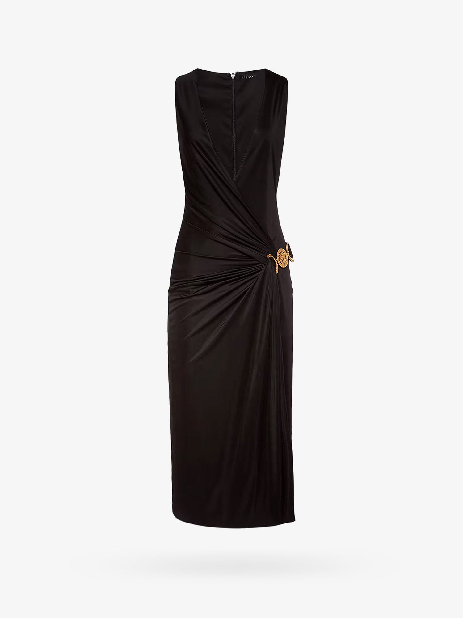 Shop Versace Woman Dress Woman Black Dresses