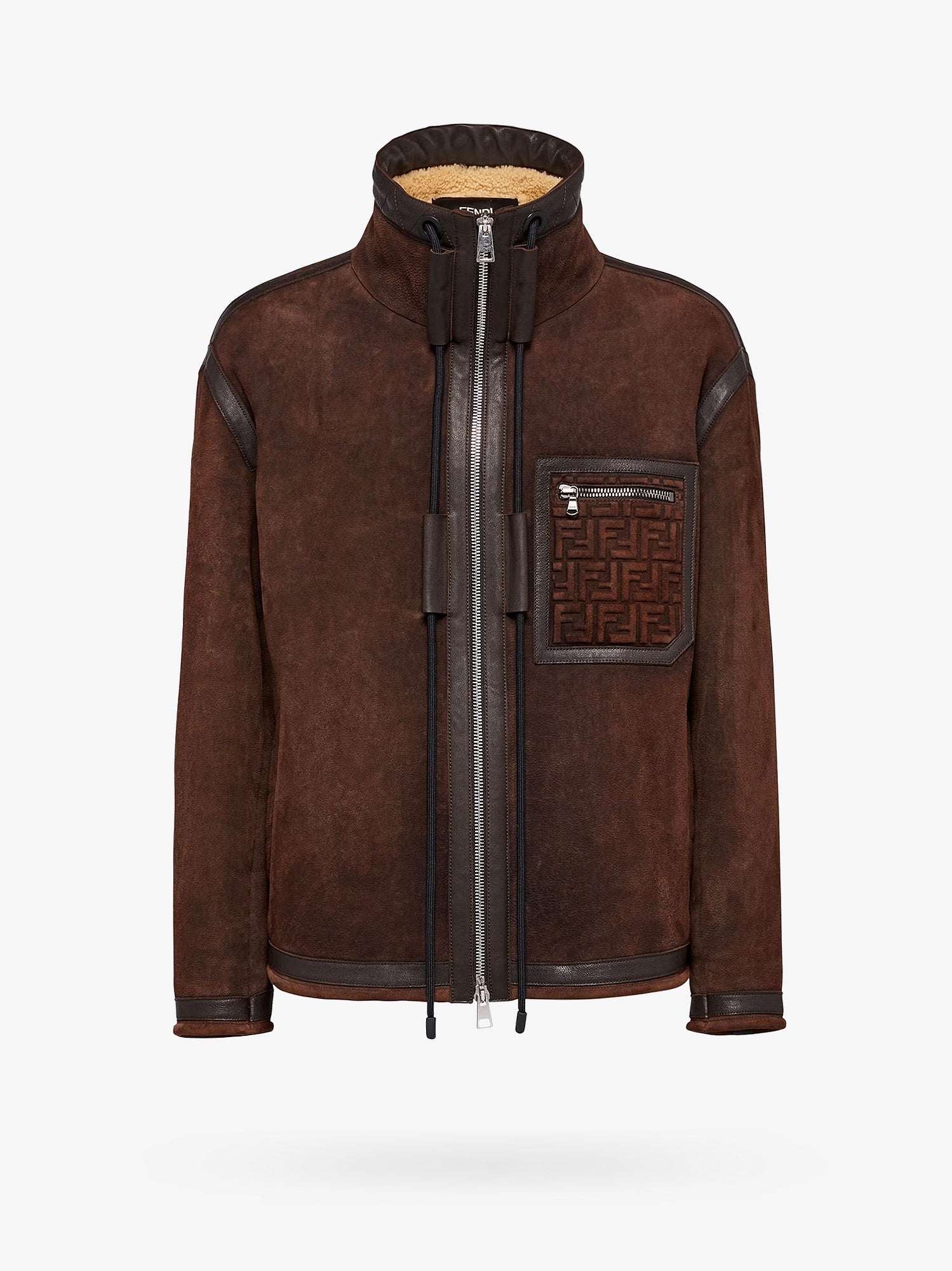 Shop Fendi Man Jacket Man Brown Jackets