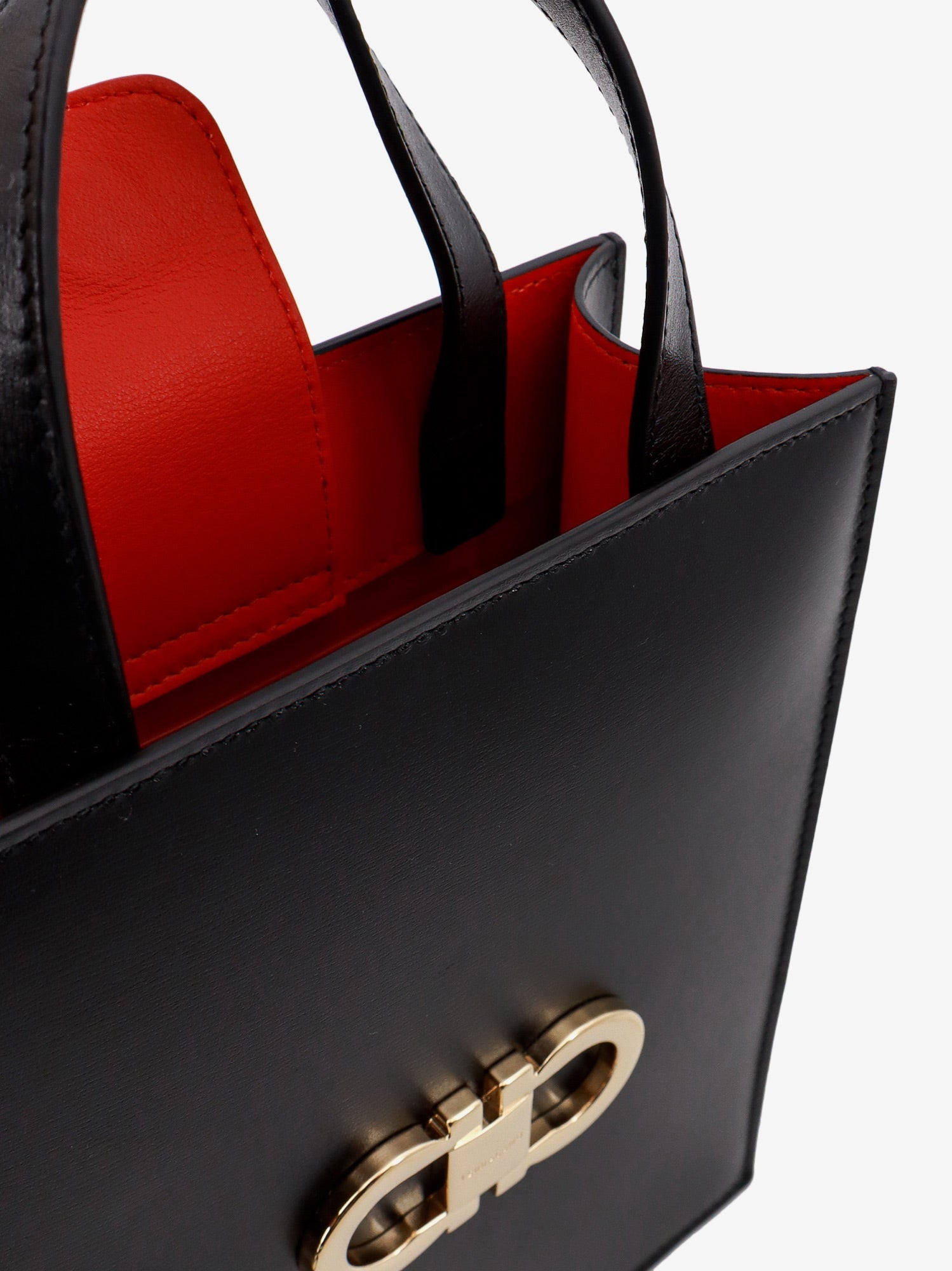 Shop Ferragamo Woman Mini Tote Bag Woman Black Handbags