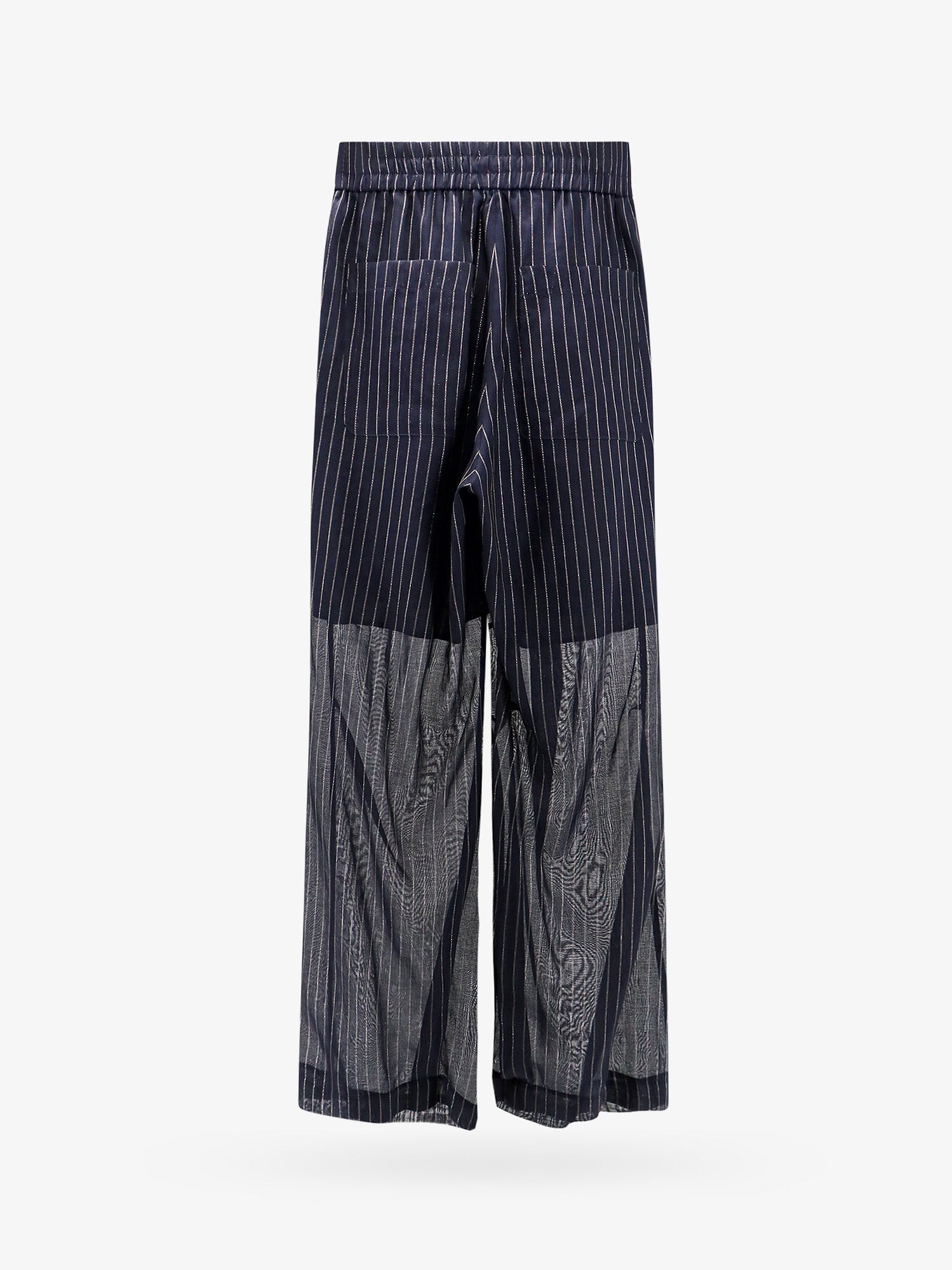 Shop Brunello Cucinelli Woman Trouser Woman Blue Pants