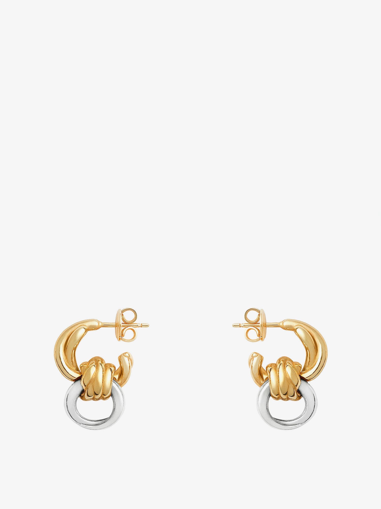 Bottega Veneta Woman Knot Woman Silver Earrings In Gold