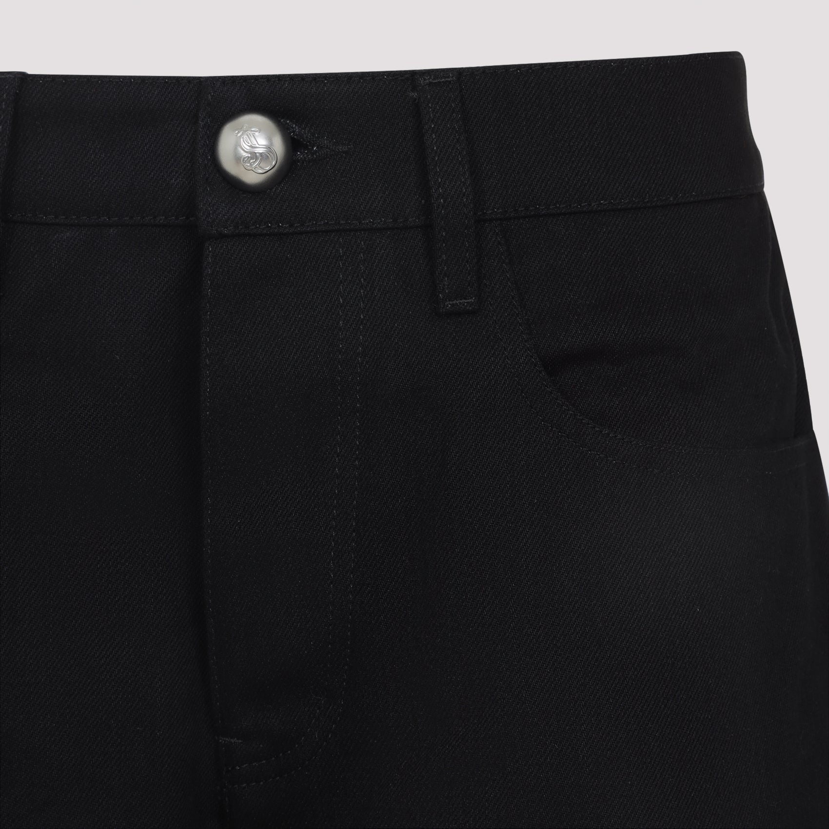 Jil Sander High Waist Wide Leg Trouser In Black