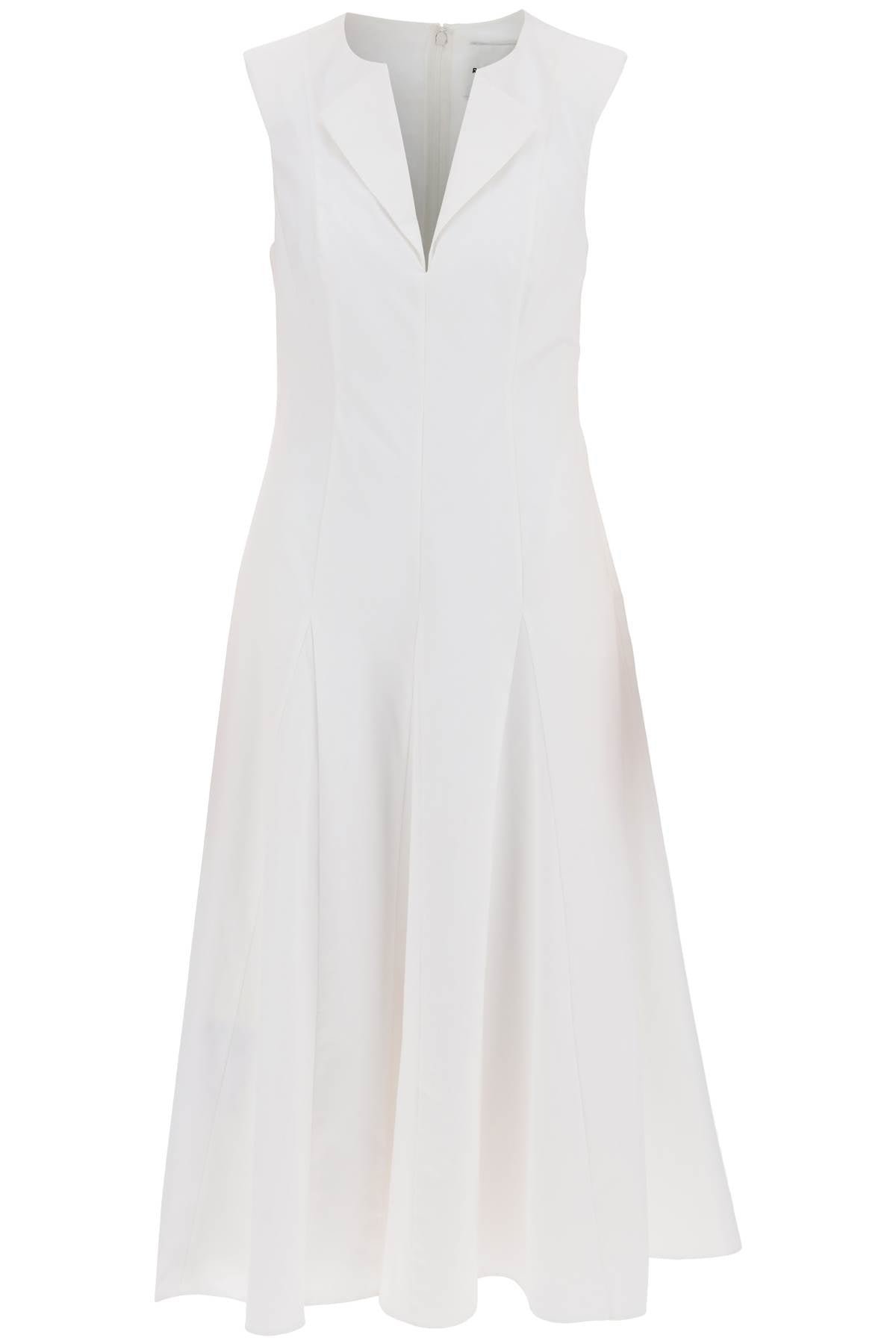 Shop Roland Mouret Cotton Poplin Midi Dress In Women In White